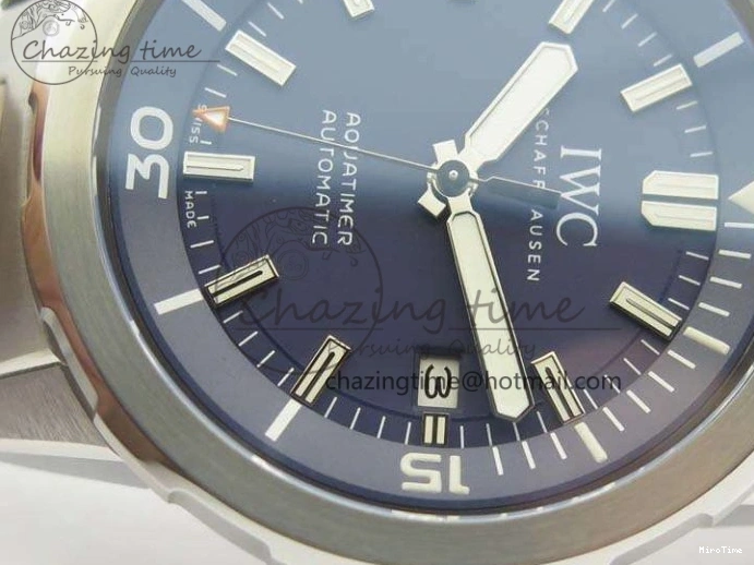 MIROTIME 0104 EasyMatch Aquatimer Automatic IW329004 V6F 1:1 Best Edition Blue Dial On SS Bracelet MIYOTA 7224